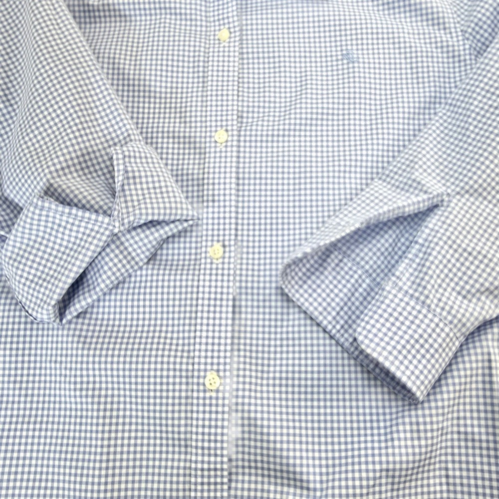 Lauren Ralph Lauren Shirt Womens L Blue Cotton Gingham Non-Iron Button Up Preppy - Picture 10 of 11
